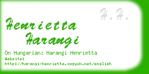 henrietta harangi business card